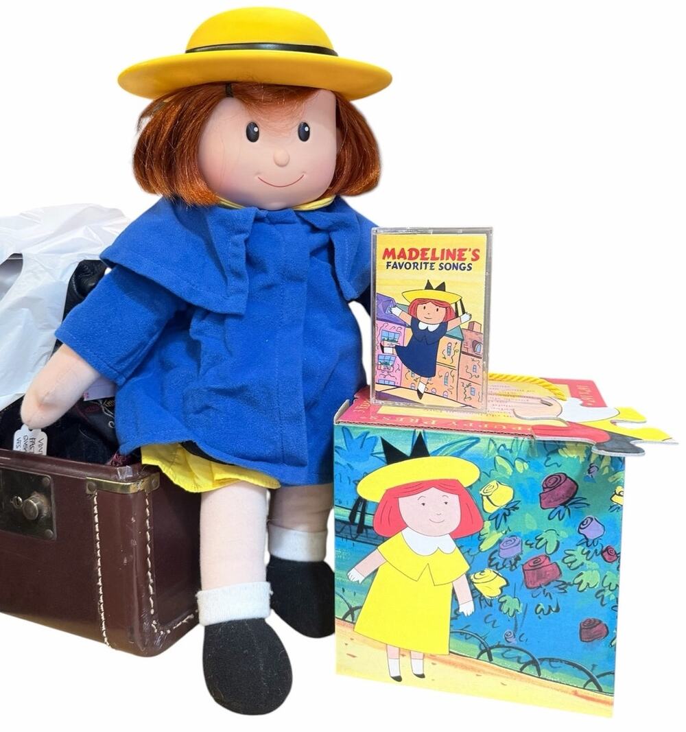 Vtg 90s Madeline Plush Doll Puzzle Cassette Tape Favorite Songs 36 PC Puzzle Lot